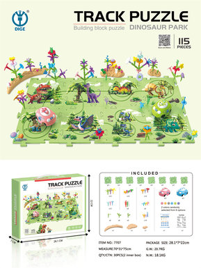 115PCS Puzzle Track Puzzle (Dinosaur Park) · Electric