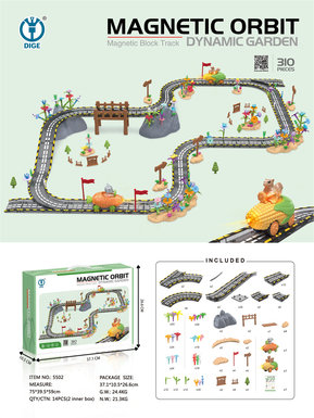 310PCS Puzzle Magnetic Track (Dynamic Garden) · Electric Lighting