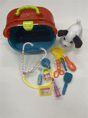 Pet cage, medical equipment, color card set//Plush dog toys