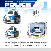 布加迪警车感应车玩具