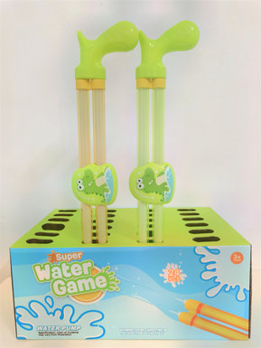 Doubletubecrocodile50cmpull-outwatercannonwatergunforoutdoorwaterplay