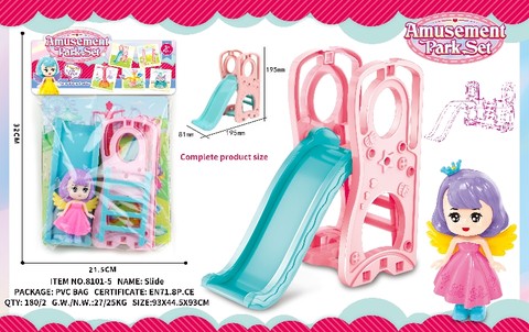 Slides, house toys, girls toys