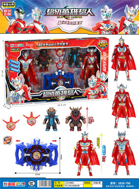 22CM Superman (2 pcs)+ Transformers (sound and light)+ Monster + Boomerang