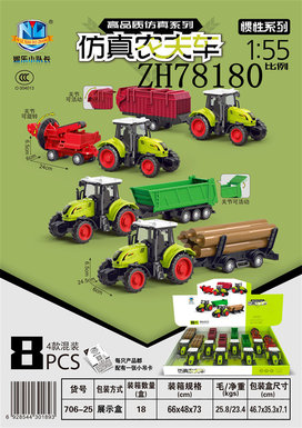 High-quality simulated inertia farmer truck 8PCS