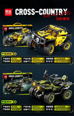 Two mixed models of building block swing car