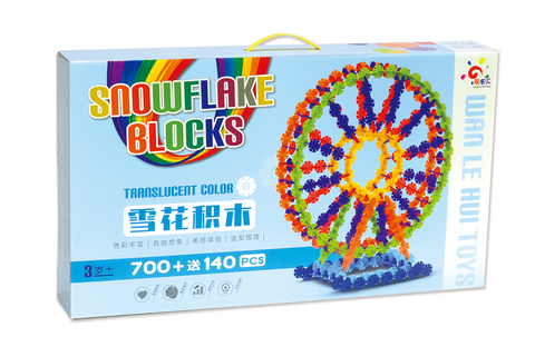 Fun Collection Color Snowflake-840-piece Building Block Toys Educational Toys