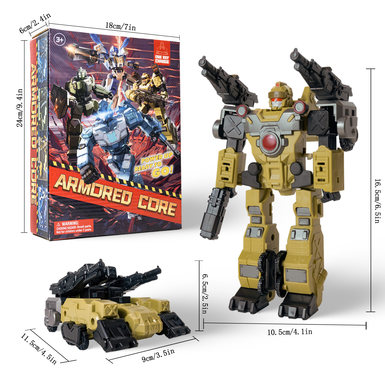 One-click Transformer Robot Armored Core Sky Hunter Transformer Air Defense Vehicle Transformer Toy Vehicle