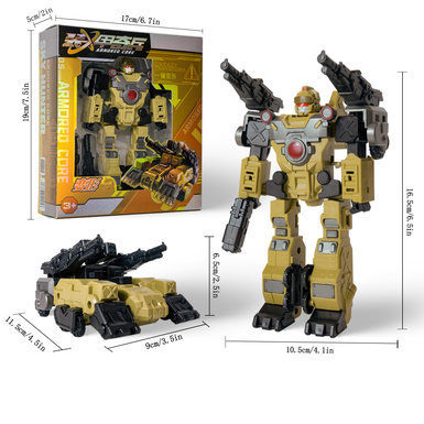 One-click Transformer Robot Armored Core Sky Hunter Transformer Air Defense Vehicle Transformer Toy Vehicle