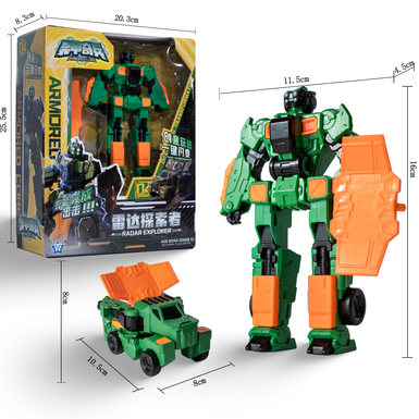 One-click Transformer Robot Armored Core Radar Explorer Transformer Tank Transformer Toy Car