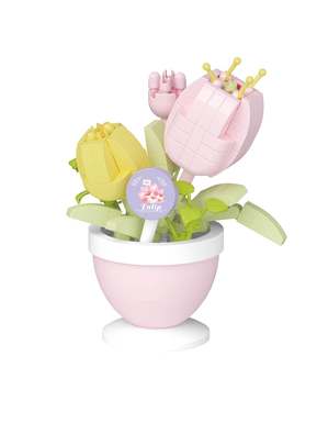 HuayangPottedPlants-TulipBuildingBlocks152PCSPuzzleToys