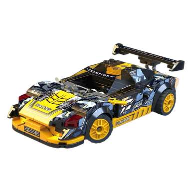 DiamondHorse096ESlidingBlockCarDIYPuzzleAssemblySmallParticleBlockCarModelAssemblyBlockCarOrnamentPuzzleToy