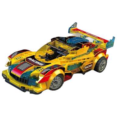 DiamondHorse096GSlidingBlockCarDIYPuzzleAssemblySmallParticleBlockCarModelAssemblyBlockCarOrnamentPuzzleToy