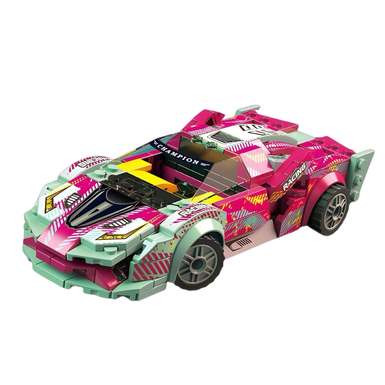 DiamondHorse096HSlidingBlockCarDIYPuzzleAssemblySmallParticleBlockCarModelAssemblyBlockCarOrnamentPuzzleToy