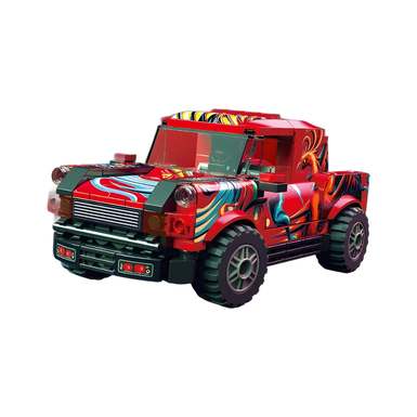 DiamondHorse096MSlidingBlockCarDIYPuzzleAssemblySmallParticleBlockCarModelAssemblyBlockCarOrnamentPuzzleToy