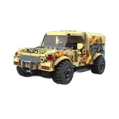 DiamondHorse096PSlidingBlockCarDIYPuzzleAssemblySmallParticleBlockCarModelAssemblyBlockCarOrnamentPuzzleToy