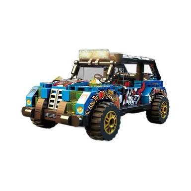 DiamondHorse096QSlidingBlockCarDIYPuzzleAssemblySmallParticleBlockCarModelAssemblyBlockCarOrnamentPuzzleToy