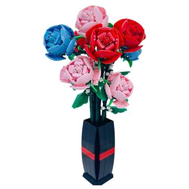 DiamondHorseRose101-3LegostyleSmallParticleBuildingBlocksFlowerToysforBoysandGirlsPuzzleToys