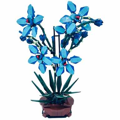 DiamondBlueDestructionFlower101-4LEGOstyleSmallParticleBuildingBlocksFlowerToysforBoysandGirlsPuzzleToys