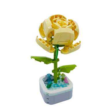 DiamondHorse103B-1RoseBuildingBlocksFlowerMusicHighStyleSmallParticleBuildingBlocksFlowerBoysandGirlsToyPuzzleToy