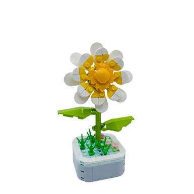 DiamondHorse103C-8SunflowerBuildingBlocksFlowerMusicHighStyleSmallParticleBuildingBlocksBoyandGirlToysPuzzleToys