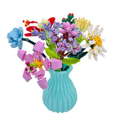 Diamondhorseflowerpottedplant109-4LEGOstylesmallparticlebuildingblockflowerboyandgirltoypuzzletoy