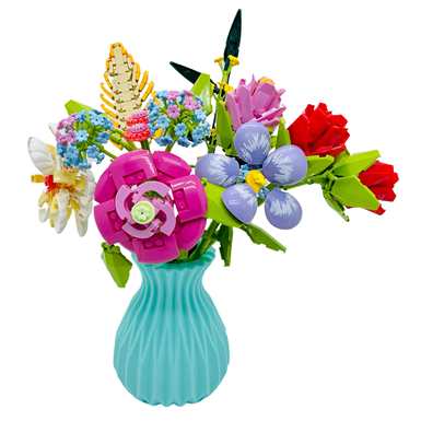 Diamondhorseflowerpottedplant109-7LEGOstylesmallparticlebuildingblockflowerboyandgirltoypuzzletoy