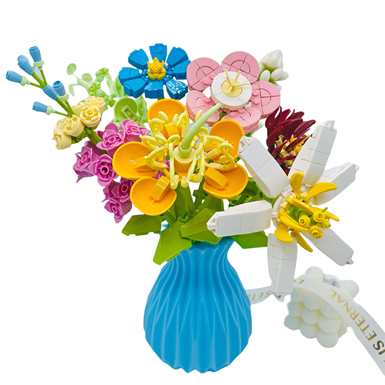 Diamondhorseflowerpottedplant109-5LEGOstylesmallparticlebuildingblockflowerboyandgirltoypuzzletoy