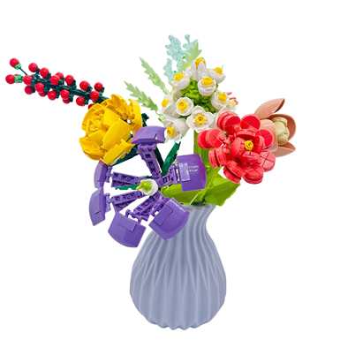 Diamondhorseflowerpottedplant101-8LEGOstylesmallparticlebuildingblocks,flowertoysforboysandgirls,puzzletoys