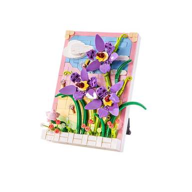 DiamondOrchidPhotoFrame112-8LegostyleSmallParticleBuildingBlocksFlowerToysforBoysandGirlsPuzzleToys