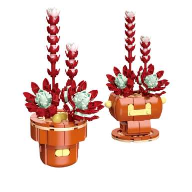 Diamondhorsesucculentpottedplant113-1LEGOstylesmallparticlebuildingblocks,flowertoysforboysandgirls,puzzletoys