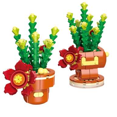 Diamondhorsesucculentpottedplant113-6LEGOstylesmallparticlebuildingblocks,flowertoysforboysandgirls,puzzletoys