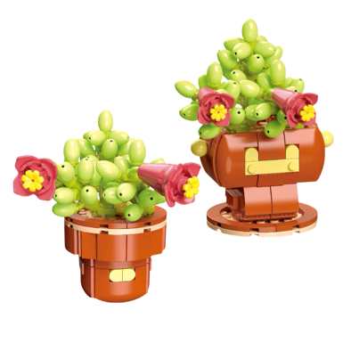 Diamondhorsesucculentpottedplant113-20LEGOstylesmallparticlebuildingblocks,flowertoysforboysandgirls,puzzletoys