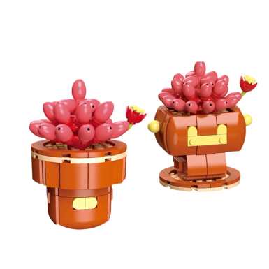 Diamondhorsesucculentpottedplant113-30LEGOstylesmallparticlebuildingblocks,flowertoysforboysandgirls,puzzletoys