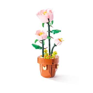 DiamondHorse116-1RoseBuildingBlocksFlowerMusicHighStyleSmallParticleBuildingBlocksFlowerBoysandGirlsToyPuzzleToy