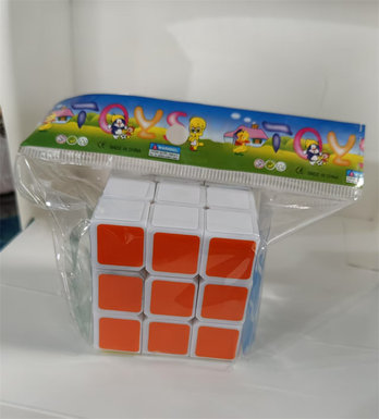 5.3 Six-color three-step Rubik's cube educational toy with white background