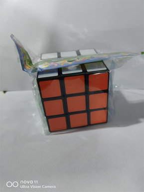 6.0 Black background six-color three-step Rubik's cube educational toy