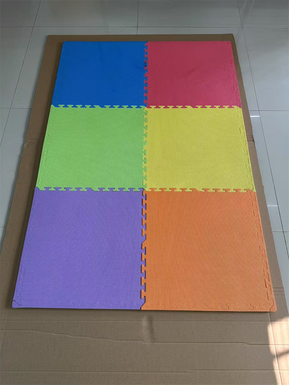 1.6CM T-pattern and 6 colors are a set of splicing foam floor mat, household tatami bedroom crawling mat, thickened children's floor mat