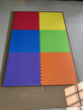 1.2CM thickness 6 pieces leaf pattern splicing foam floor mat, household tatami bedroom crawling mat, thickened children's floor mat