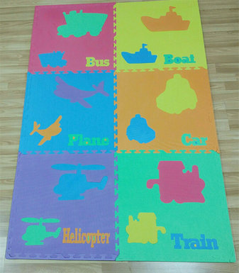 1.6CM T-pattern and 6 colors are a set of splicing foam floor mat, household tatami bedroom crawling mat, thickened children's floor mat