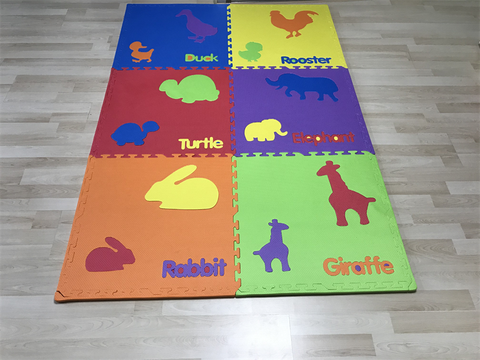 1.6CM T-pattern and 6 colors are a set of splicing foam floor mat, household tatami bedroom crawling mat, thickened children's floor mat