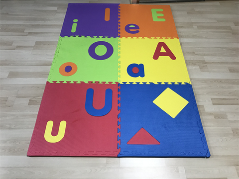1.6CM T-pattern and 6 colors are a set of splicing foam floor mat, household tatami bedroom crawling mat, thickened children's floor mat