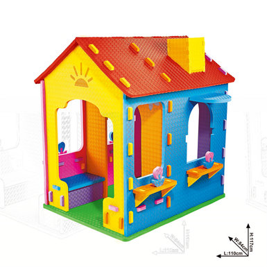 EvaBuildingBlocksHouseEvaSelfAssembledCastleFoamToysAssembledVillaHouse