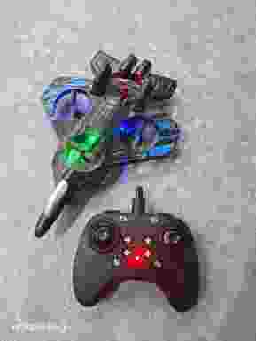 Remotely controlled aircraft quadcopter foam fighter