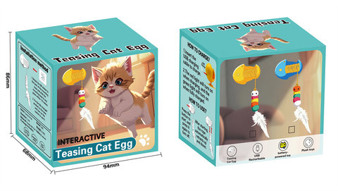 Retractable teasing cat eggs