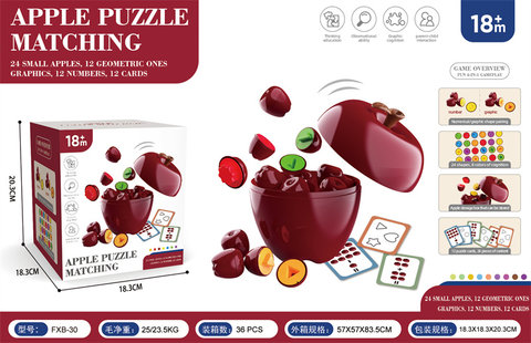 Puzzle Matching Smart Apple 24pcs