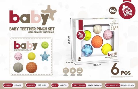 6PCS baby rubber balls