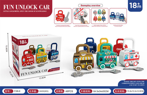 Unlock toy cars, lock head cars