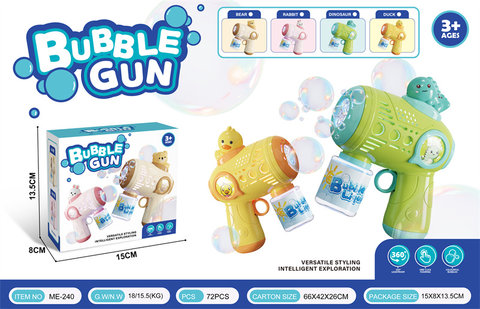 Circular cartoon bubble gun (with doll head)