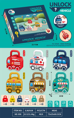 Unlock toy cars, lock head cars
