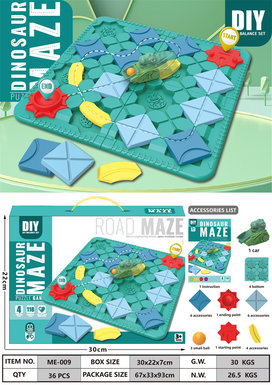 Dinosaur road construction maze